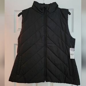 New York & Company Black Quilted Puffer Vest